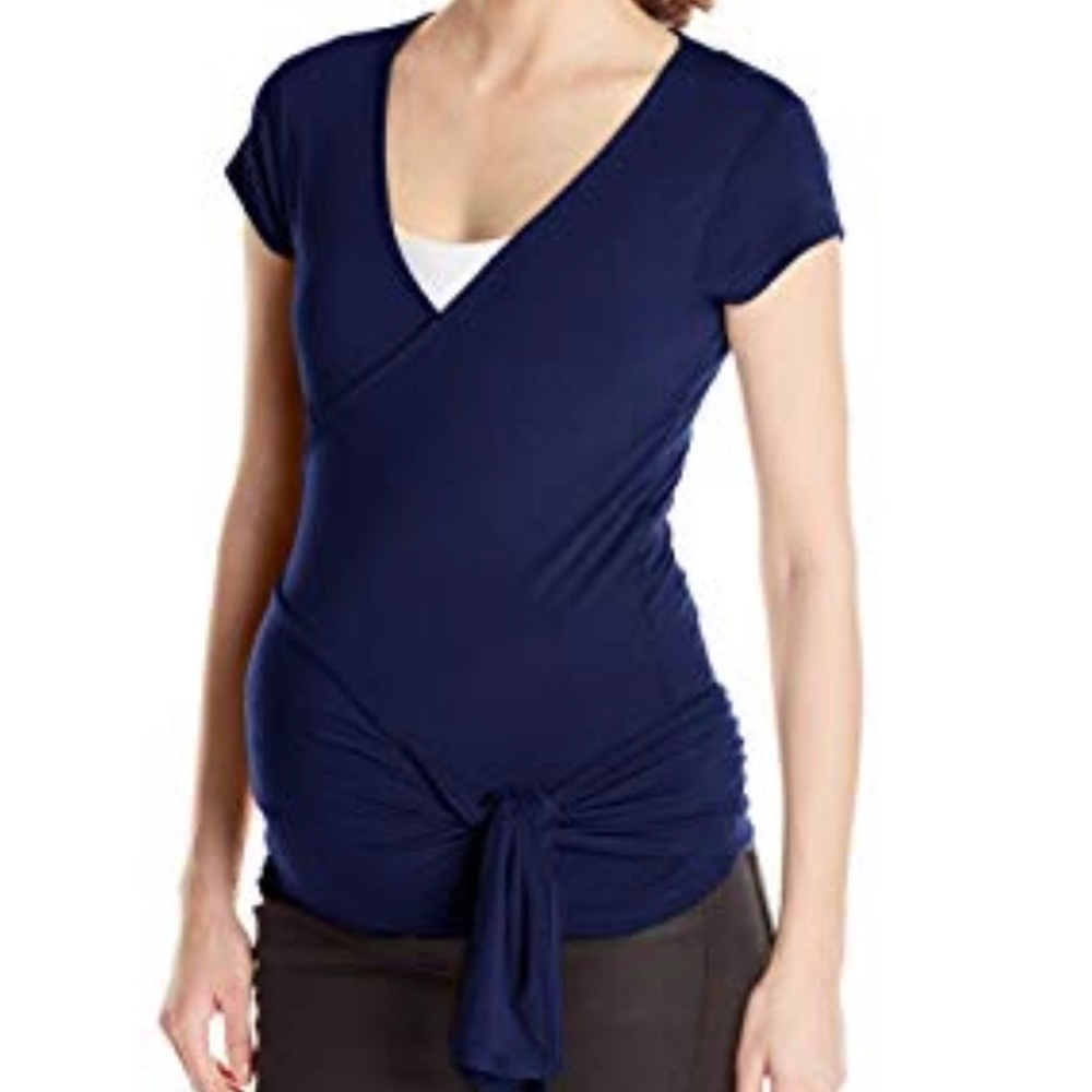 JoJo Maman Bebe wrap maternity top - size small